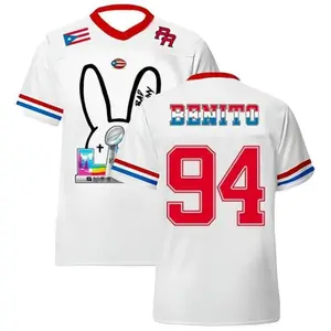 Vintage Bunny Super Bowl Football Jersey – Benito 94 Puerto Rico Unisex, Casual Sport Style