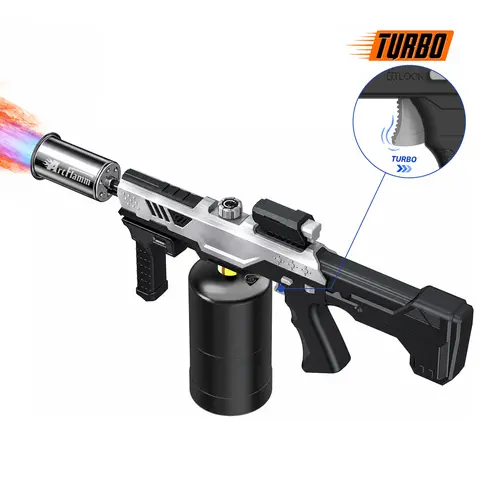ARTFLAMM Turbo Propane Torch Gun with One-Touch Max Flame Boost, Powerful Blow Torch with Adjustable Flame for Weed Removal, BBQ, Fire Starting, Grilling & Outdoor Use(Tank Not Included) toolupgrade