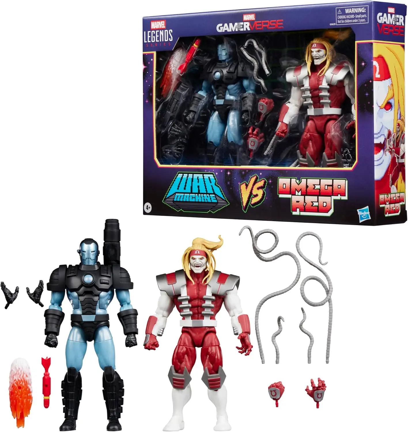 Marvel Legends Series Gamerverse Marvel's War Machine vs Marvel's Omega Red, Retro Video Game -Inspired Collectible 6-Inch Action Figures