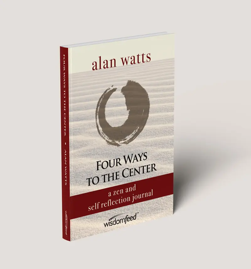 Alan Watts 4 Ways to the Center Journal & Self-Study Course Bundle, ISBN 978-1-63757-115-6, with Guided Prompts for Zen Reflection, Balance & Mindfulness Practice Workbook for Self Improvement
