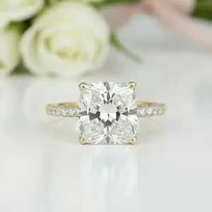 Yellow Gold 1.5 Carat Cushion Cut Engagement Ring