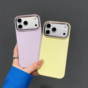 Liquid Silicone Skin Feel Shockproof Case for IPhone 17 16 15 14 13 12 11 Pro Max Air Plus White Orange Pink Cream Yellow Purple Armor Cover