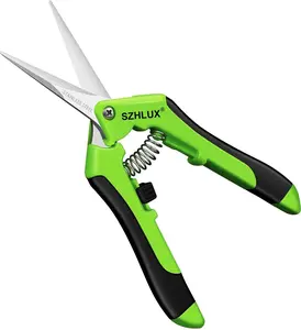 Pruning Shears, 6.5'' Gardening Hand Pruner, Professional Pruning Scissors with Straight Stainless Steel Precision Blades