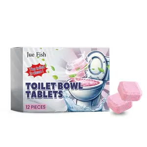 Toilet cleaning effervescent tablets, quickly dissolving deodorizing, descaling, and stain-removing cleaning tablets for toilets