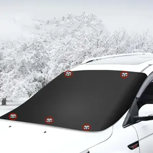 5PC Car snow shield Car curtain Thin clamped door magnetic shield snow shield 1 + vinyl magnetic curtain all car 4 pieces car snow shield frost cover Front windshield cover car winter snow and frost protection snow shield thickened magnetic shield
