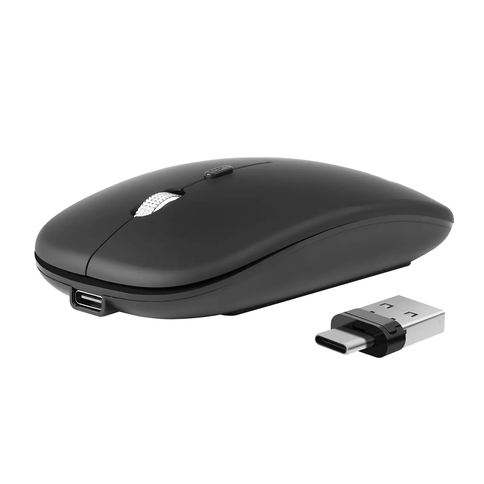 Premium wireless Bluetooth mouse for laptops and MacBooks, compatible with Type-C dual-interface mobile phones and tablets