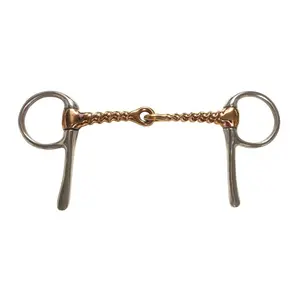 Jacks  Half Cheek Copper Corkscrew Jointed Snaffle Bit - 5 in.
