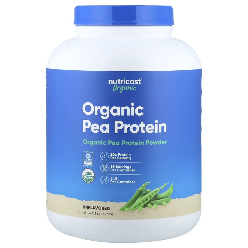 Nutricost Organic Pea Protein, Unflavored, 5 lb (2,268 g)
