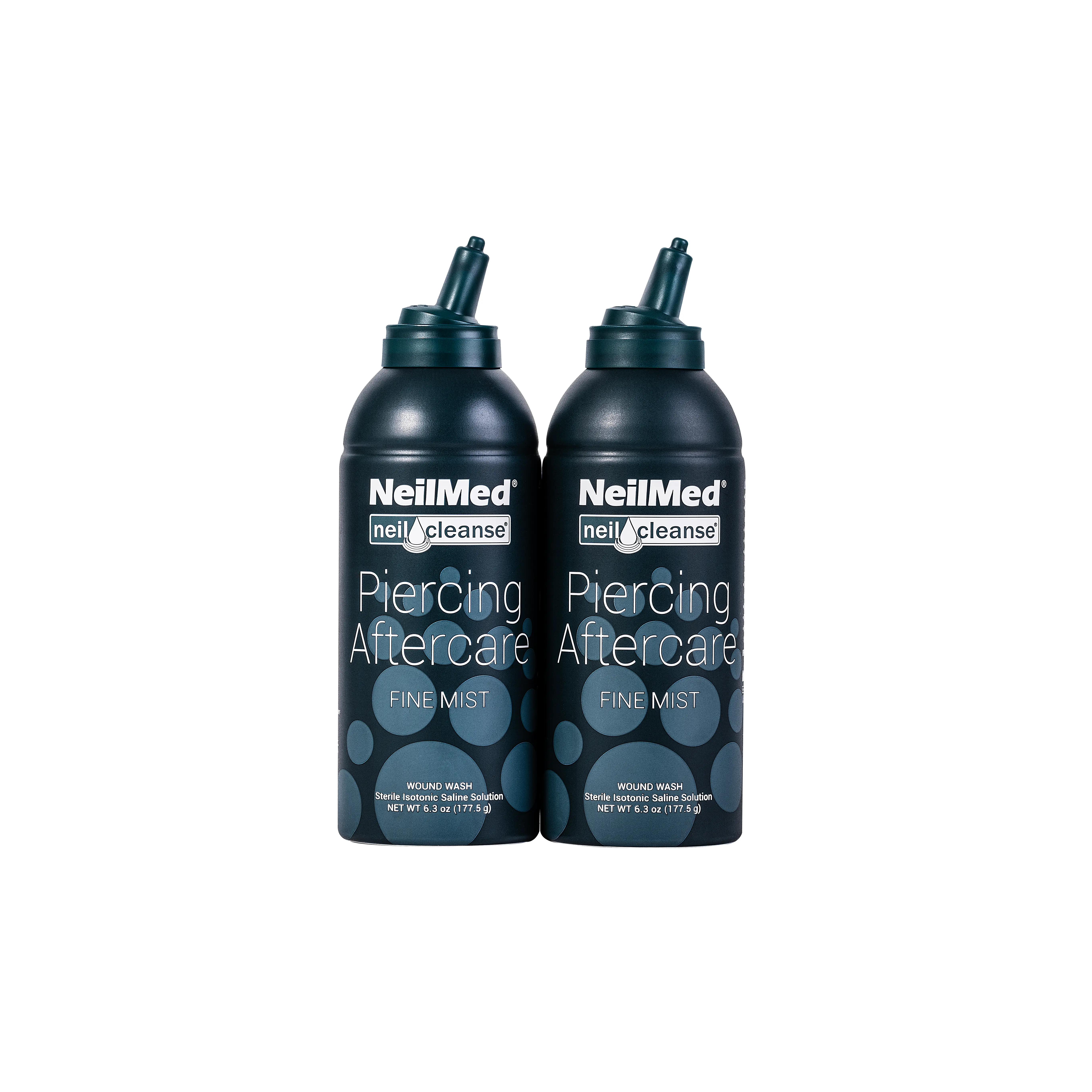 NeilMed Piercing Aftercare Sterile Saline Fine-Mist Spray - DUO PACK (2x 177ML Cans) NeilMed Piercing Aftercare Sterile Saline Fine-Mist Spray - DUO PACK (2x 177ML Cans)