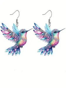 Hummingbird Design Dangle Earrings, Fashionable Jewelry for Women, Trendy All-match & Exquisite Jewelry for Birthday Gift, Earrings for Women, Fashionable Jewelry Accessories, Statement Earrings