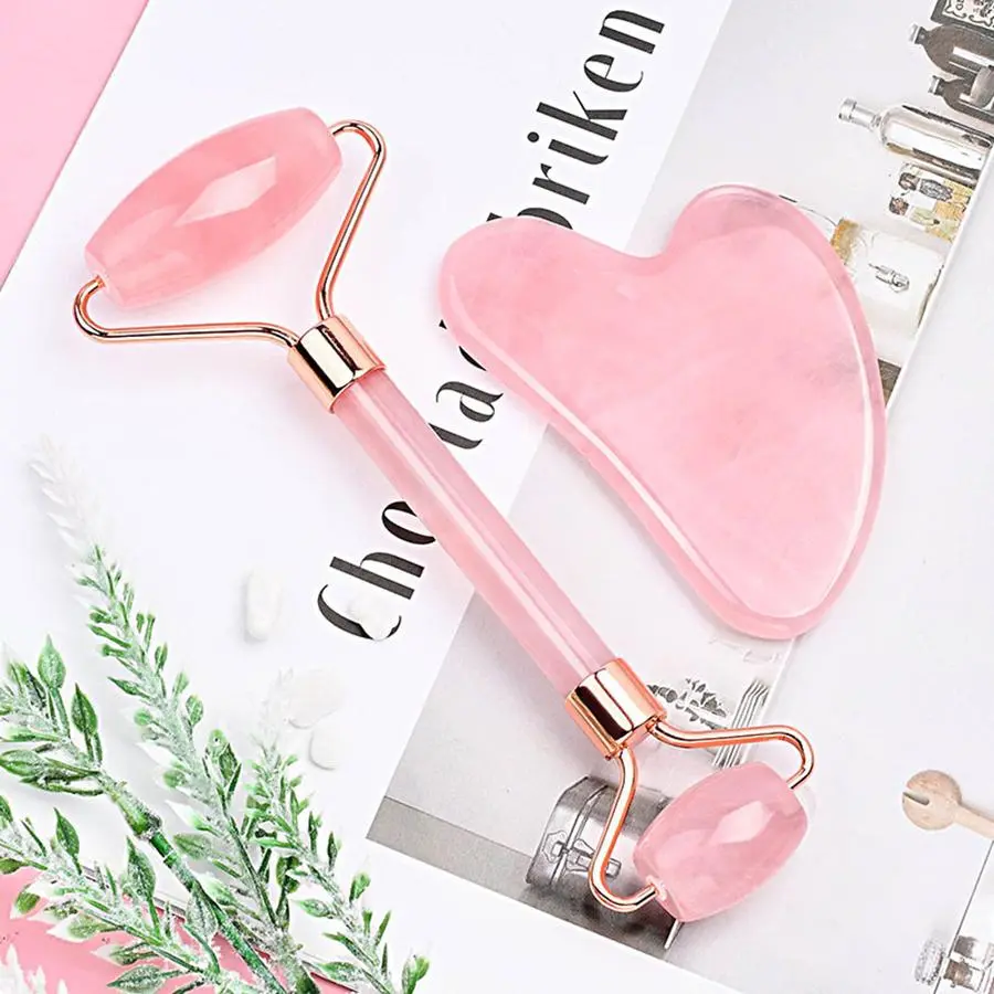 Heart Shaped Face Massage Tool, 2 Counts/set Manual Face Roller & Scraper, Professional Skin Care Tools for Women, Facial Beauty Massagers, Beauty Equipment, Self Care Tools