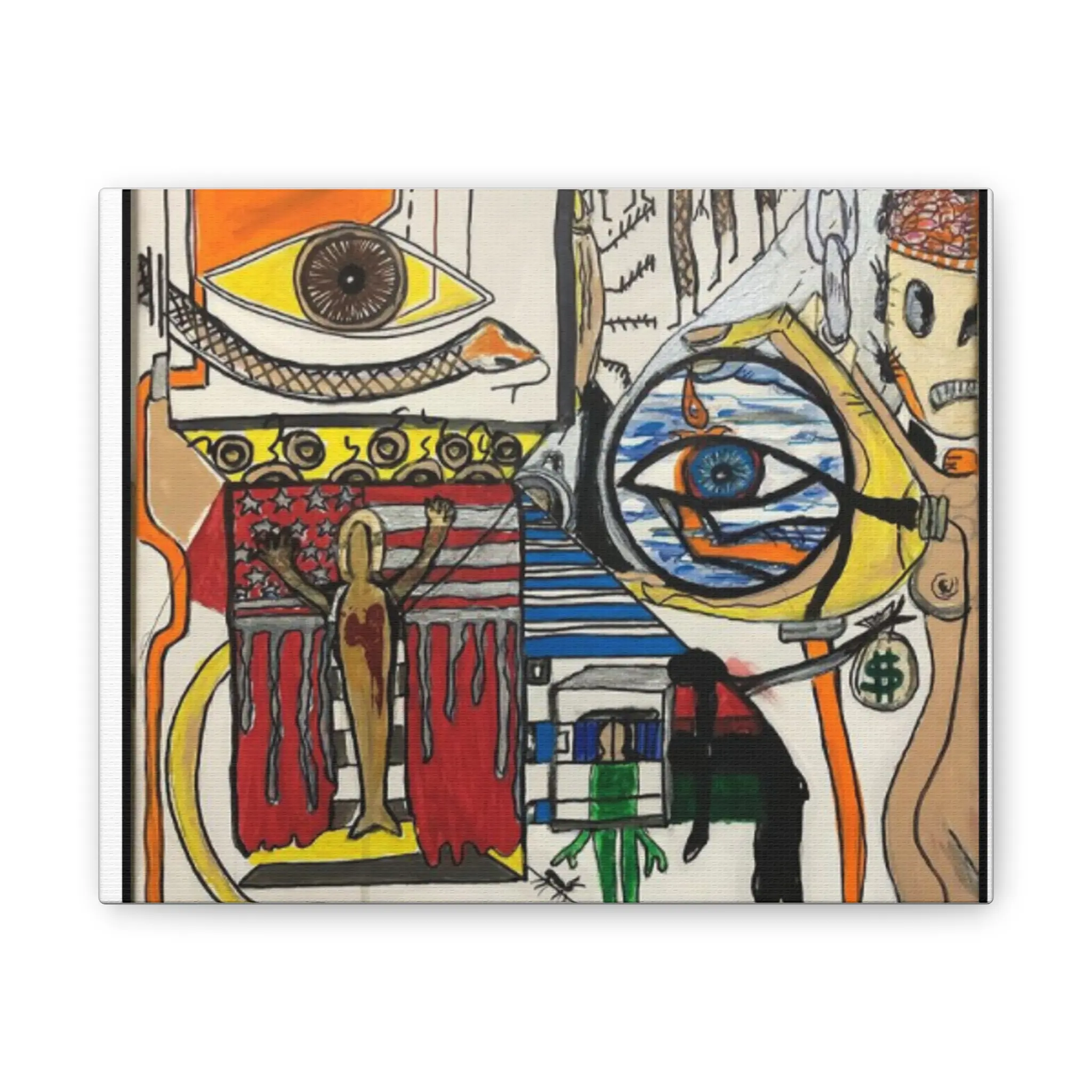Canvas Stretched 0.75" - 100% Polyester Art Canvas with Pinewood Frame - Horizontal Vertical Square Options - Assembled in USA - Personalized Wall Art Base for Printing Designs