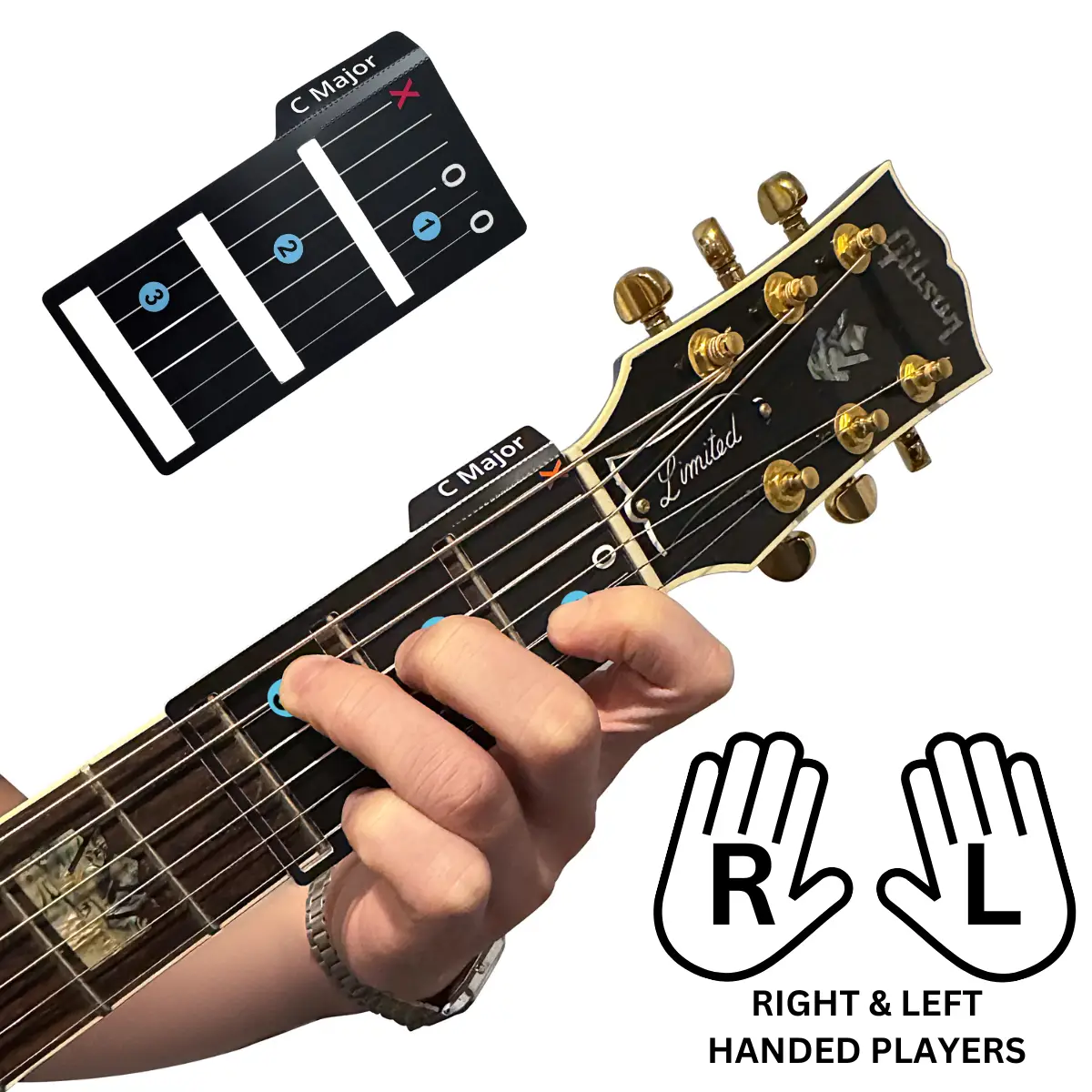 Learn Guitar in Seconds Deluxe Edition with Case Card Chords | For Left and Right Handed Guitar Players (Fits All Guitars) GUITAR CHORDS allow you to