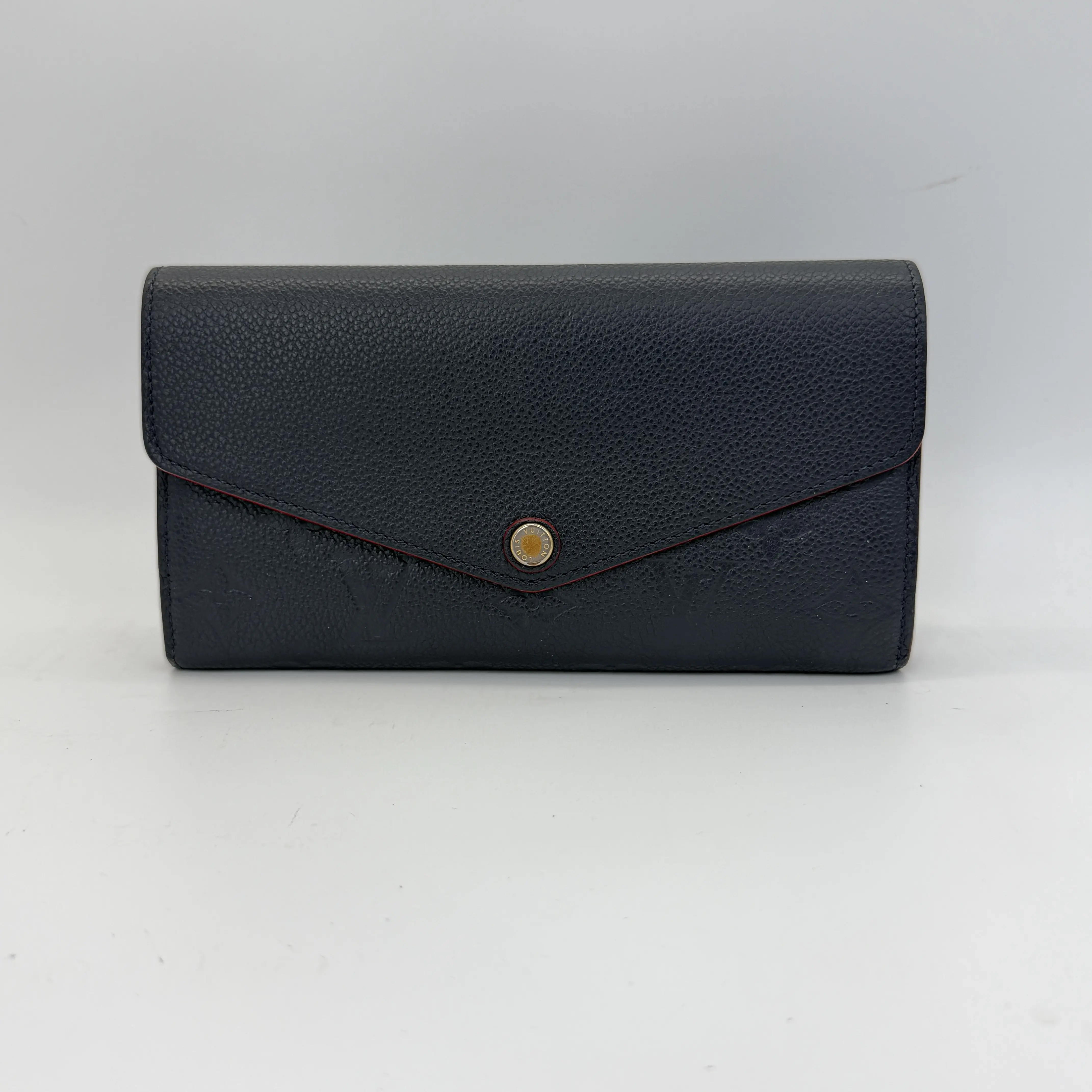 Pre-owned Louis Vuitton embossed cowhide envelope wallet