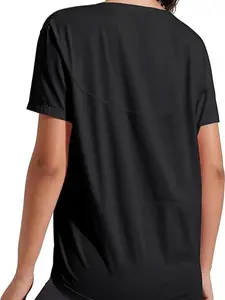 Pioneer Camp Women's Bamboo Viscose Short Sleeve Shirt Neck Loose Fit Workout T-Shirt Gym Athletic Casual Tops