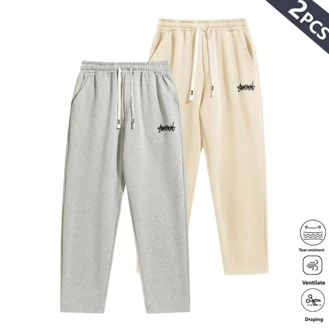 Light gray + apricot