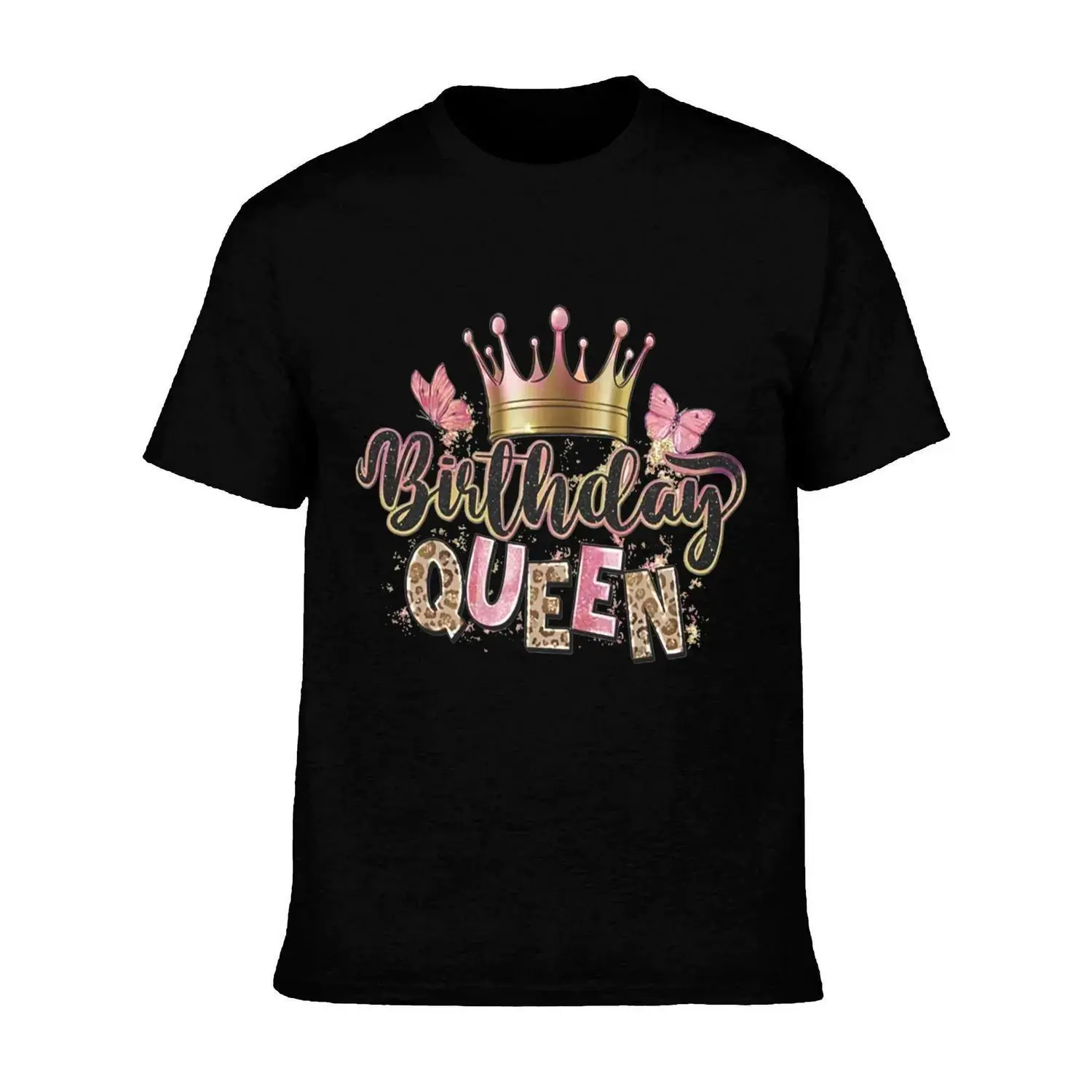 Birthday Queen T Shirt Featuring Crown Design Made of 100 Cotton Casual Crew Neck Short Sleeve Top for Women