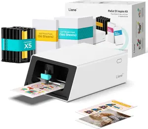 Liene PixCut S1 Inspire Kit - All-in-One Color Sticker Printer & Cutting Machine, Thermal Dye-Sublimation Photo Printer, 300 DPI, Color Label Maker with 180 Sheets (36 Photo + 144 Sticker Paper), outdoor fun, SummerVibes, pet lovers, Mother's Day