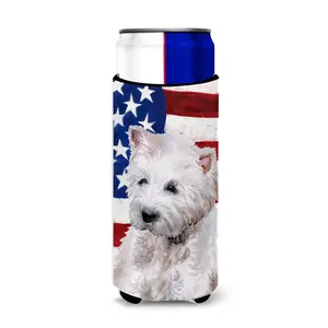 Westie Patriotic  Ultra Hugger for slim cans BB9701MUK