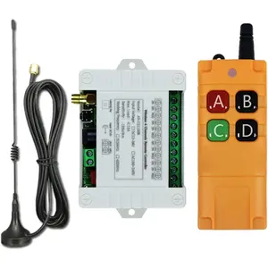 Remote Switch DC 12V 24V 36V 10A 4CH 433Mhz 600ft Long Relay Switch for Door, Industrial, etc