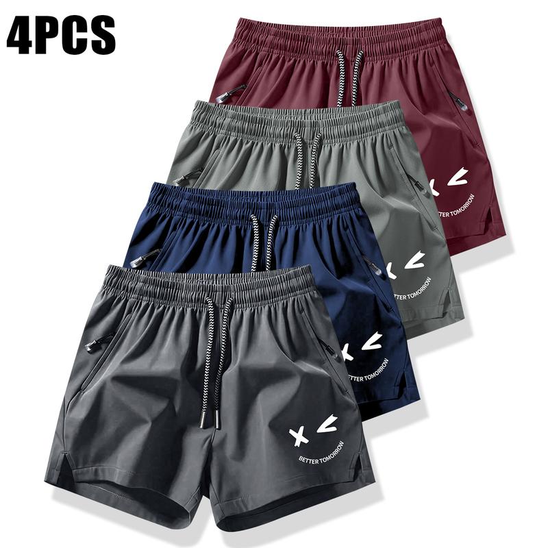 Men's shorts with drawstring waistband, made from lightweight polyester fabric, featuring pockets, perfect for beach or outdoor activities, everyday wear shorts | Drawstring Waist Shorts | Lightweight Shorts