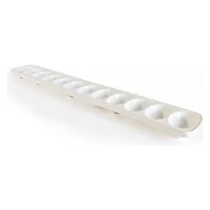Stoneware White Deviled Egg Tray