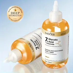 1 Bottle Aha & Bha Facial Serum, Glycolic Acid Exfoliating Brightening Cream, Suitable for All Skin Types, No Preservatives, 7.8 Oz