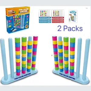 Color Stack Challenge - Fast-Paced Family Puzzle Game for Adults & Teens | Fun Logic Brain Teaser & Party Game | Includes 50 Challenge Cards