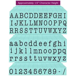Pegz® Large Size 84-Piece American Typewriter Alphabet Bundle Connectable Stamp Set