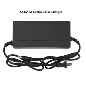 Bydrena 54.6V 2A Electric ebike Charger for 48v Fast and Safe Charging Black Voltage Features