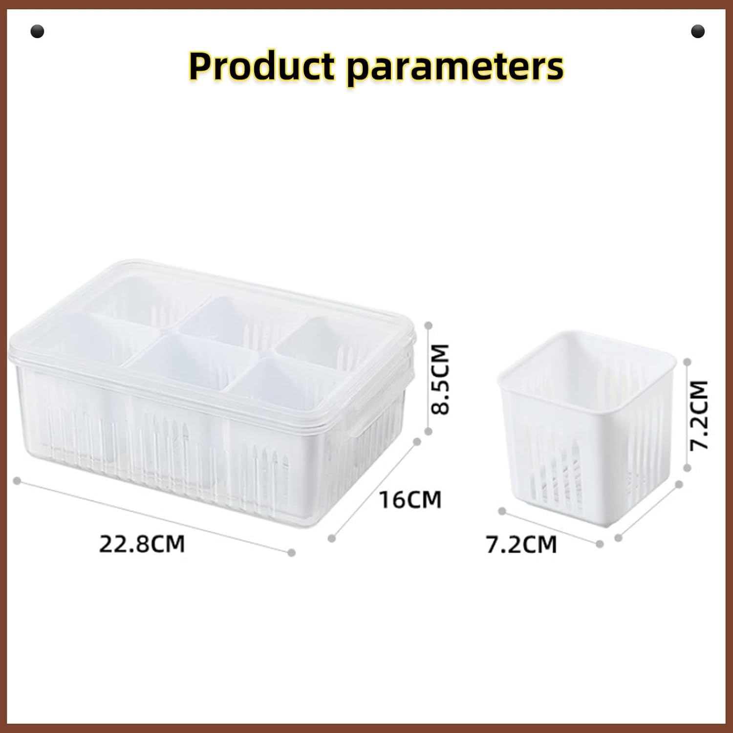 Refrigerator Food Storage Box, 1 Count Clear Food Storage Container with Lid, Reusable Kitchen Drainage Container, Home Organizer, Utensils, Stackable Fridge Organizer