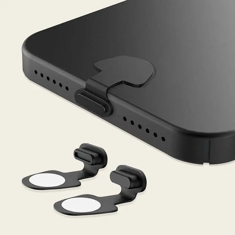 Solid Color Mobile Phone Dustproof Plug, 2 Counts Smartphone Charging Port Dust Plug Compatible With iPhone & Type-c Cellphone, Phone Accessories for