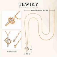 ROse Gold Crown Cross Necklace