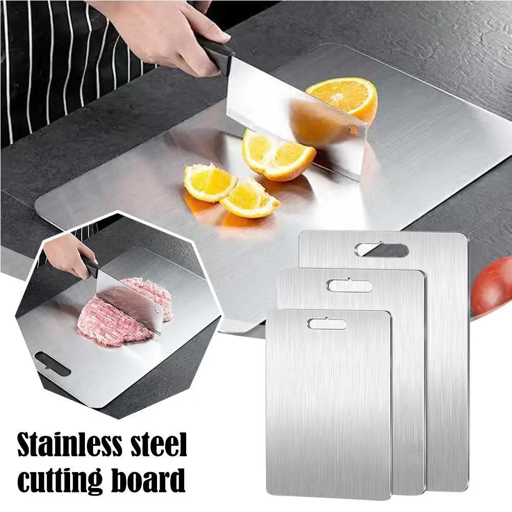 Stainless Steel Cutting Boards Dishwasher Safe Kitchen Boards Antibacterial Kitchen Fruit Vegetable Meat Chopping Cutting Board