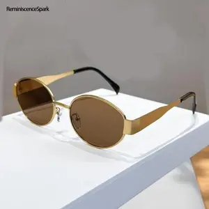 Lightweight Polarized Vintage Oval Sunglasses – Unisex Trendy Casual Design, Essential Eyewear for Outdoor Sports & Daily Street Style Looks