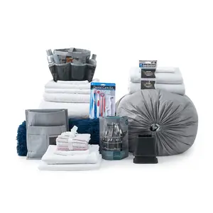 The 44-Piece College Dorm Essentials Set - Totally Complete - Nightfall Navy Coma Inducer Twin XL Bedding