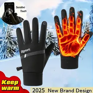 Autumn and Winter Sports Touchscreen Fleece-Lined Gloves Unisex Versatile Outdoor Warm Gloves