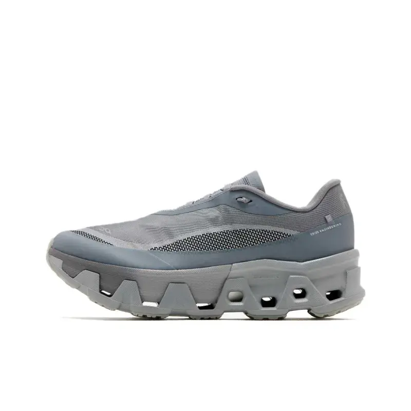 Unisex Gray Running Shoes Techwear Style Look Reinforced Breathable Spliced Mesh Upper Hollow Cushion Outsole Fitness Jogging Casual Sneakers.