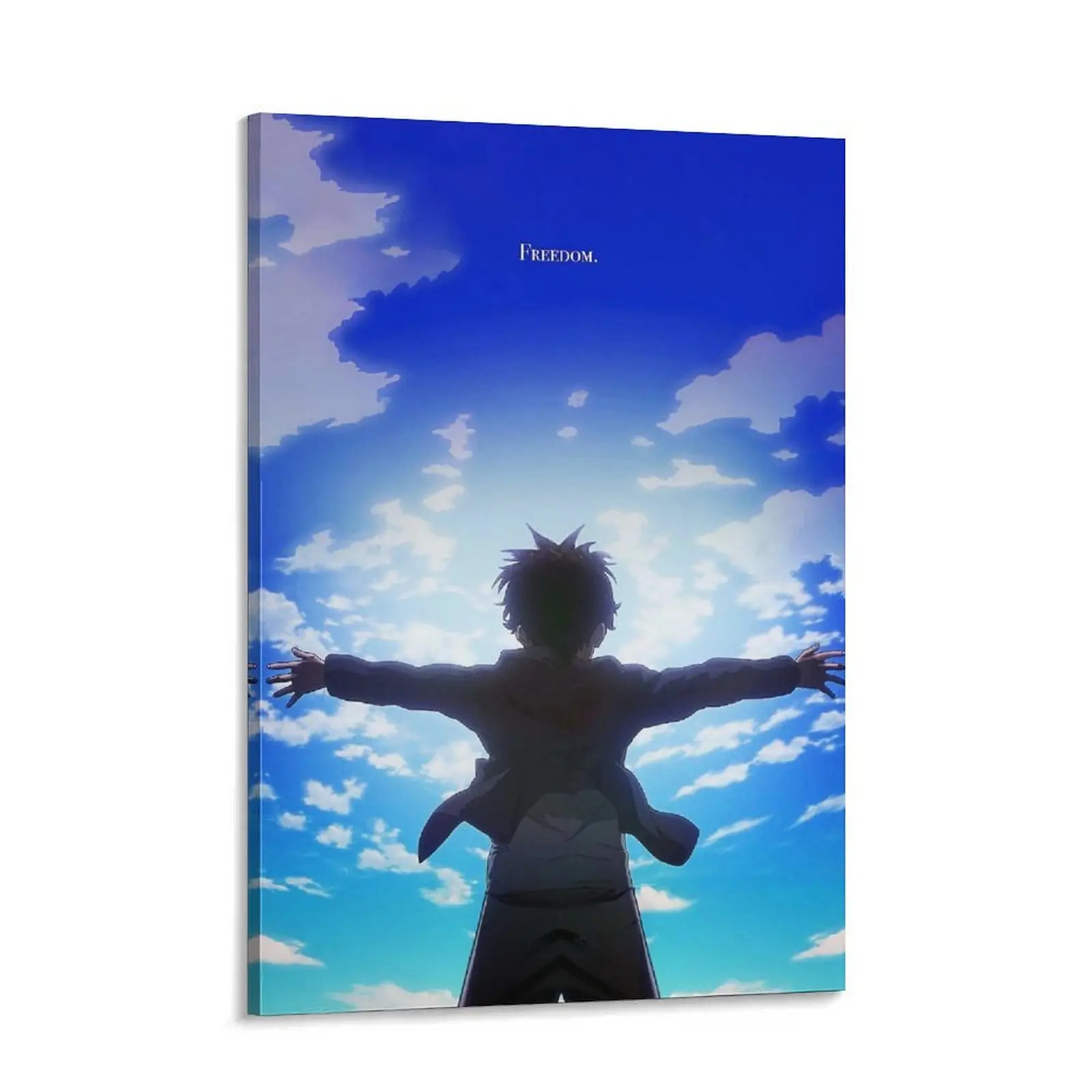 Eren Yeager "Freedom" Quotes Print - Attack on Titan Anime Merchandise, Motivational Art Prints, Aesthetic Home Decor for Teen Boys, Dorm & Living Room Posters