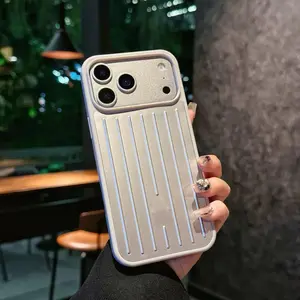 for iPhone17 mobile phone case aluminum magnesium alloy simple and high-end feel for iPhone 16 Pro Max protective case