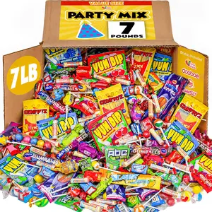 A Great Surprise Assorted Candy Mix - 7 Pound BOX - Individually Wrapped Candies - Pinata Candy Mix