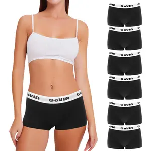 Womens Boxer Underwear Comfortable Full-Coverage Boyshort Cotton Boxer Briefs