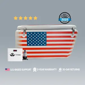 #1 Cold Plunge with Chiller | US Flag | 2-Year Warranty | Angled Back | Titan Wellness