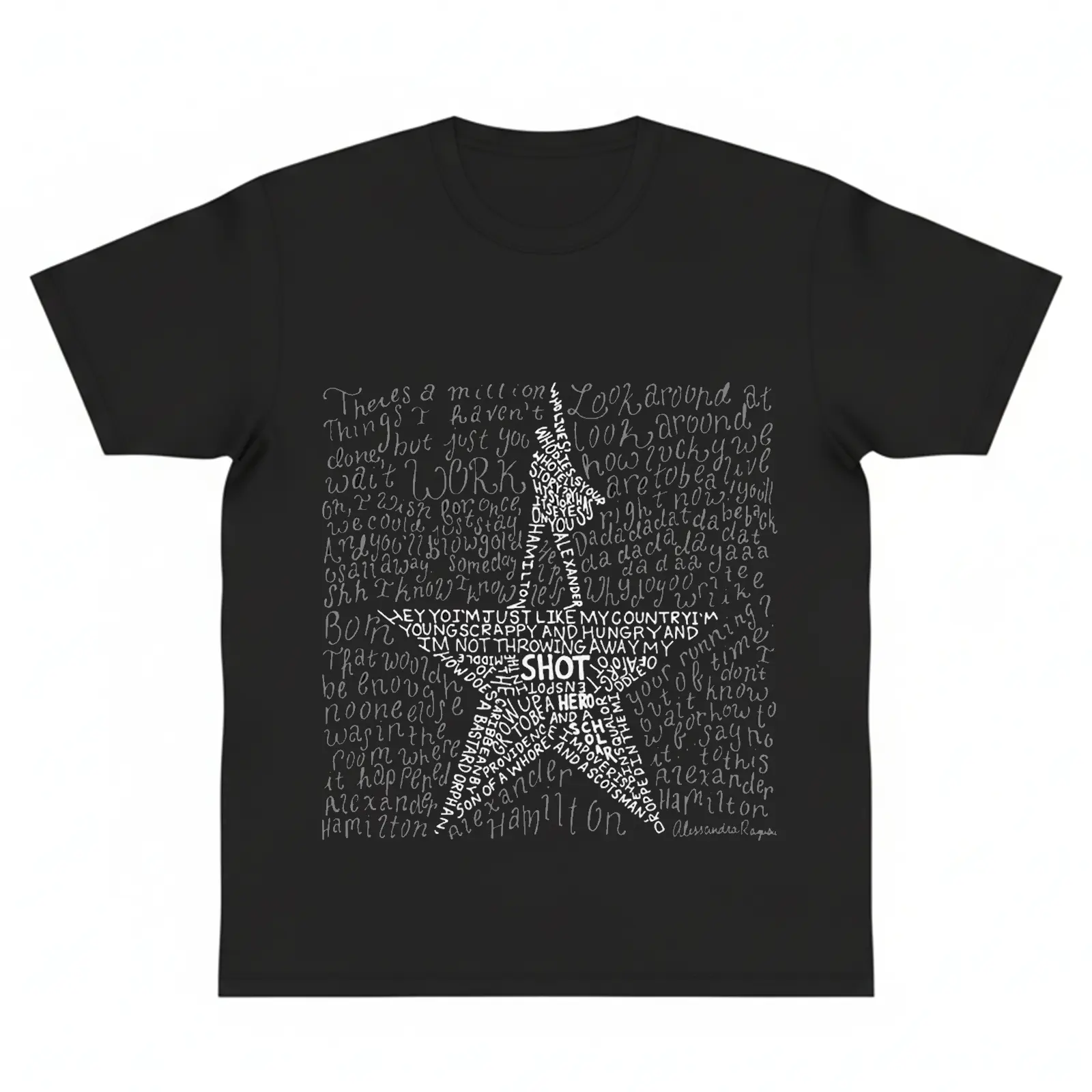 Alexander Hamilton Christmas T-Shirt Hamilton Fan Exclusive Korean Loose Fit Casual Top Broadway Fan Wear Musical Star Tee y2k fashion Streetwear