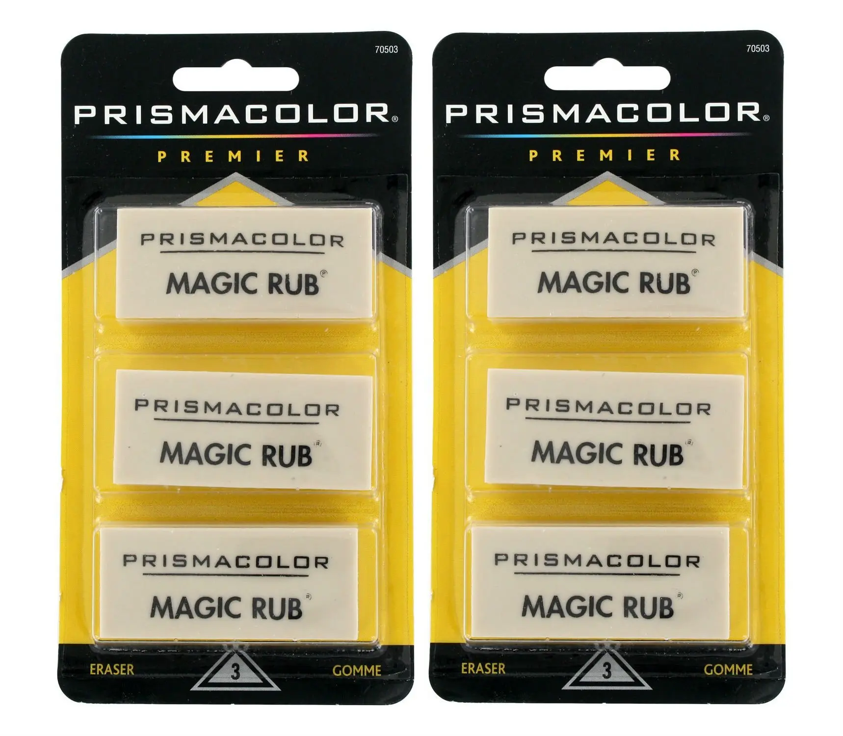 Prismacolor Magic Rub Eraser for Art and Drafting, Non-Abrasive Vinyl Eraser, 2 Pack