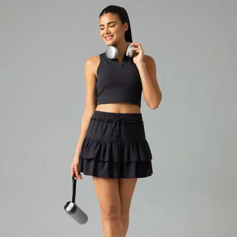Colorfulkoala Women's High-Waisted 15" Sorona Breathable Performance Style Skort with Pockets, Plus Size Synthetic Activewear - Athletic with Shorts, Sporty Casual for Golf, Hiking & Outdoor Fitness