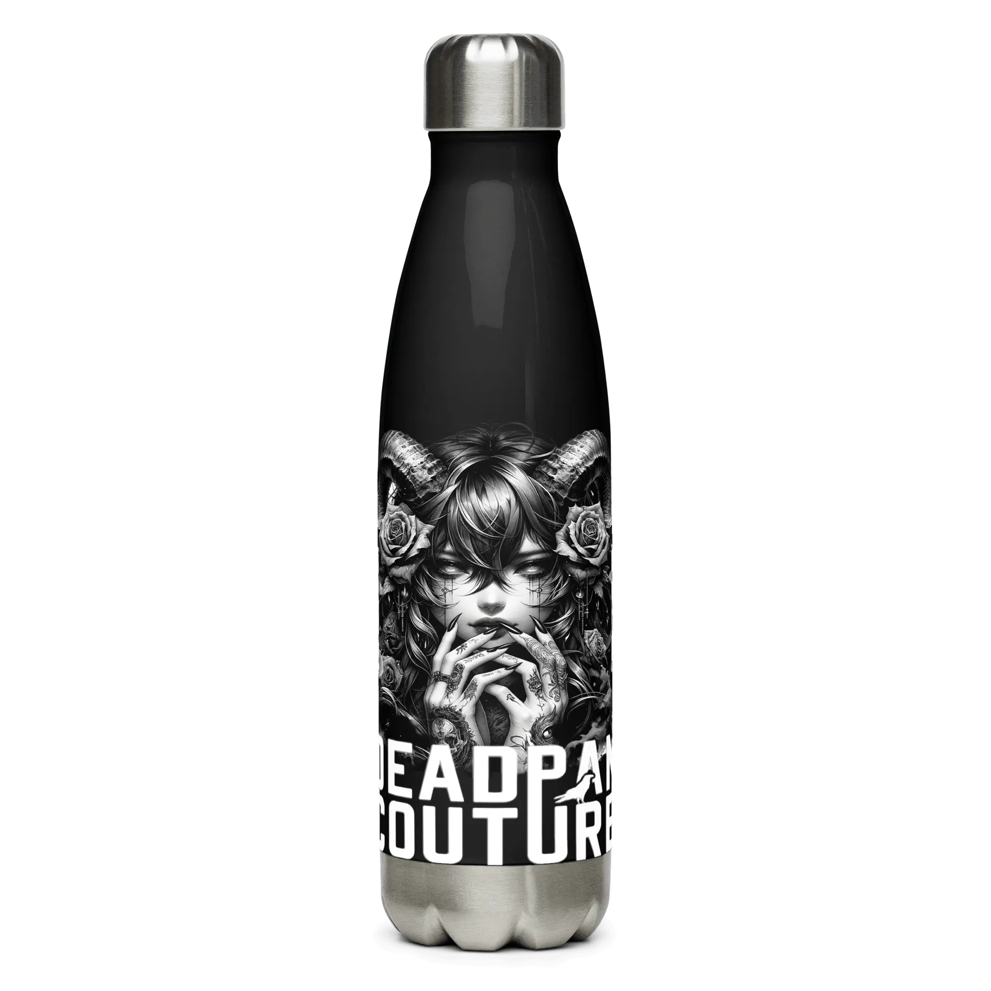 Deadpan Couture "Enthroned" Stainless Steel Water Bottle