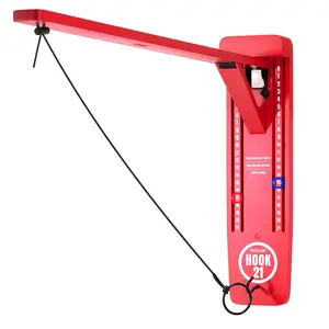 GoSports Hook21 Ring Swing Game - Indoor or Outdoor Ring Toss Game with Foldable Arm - Red