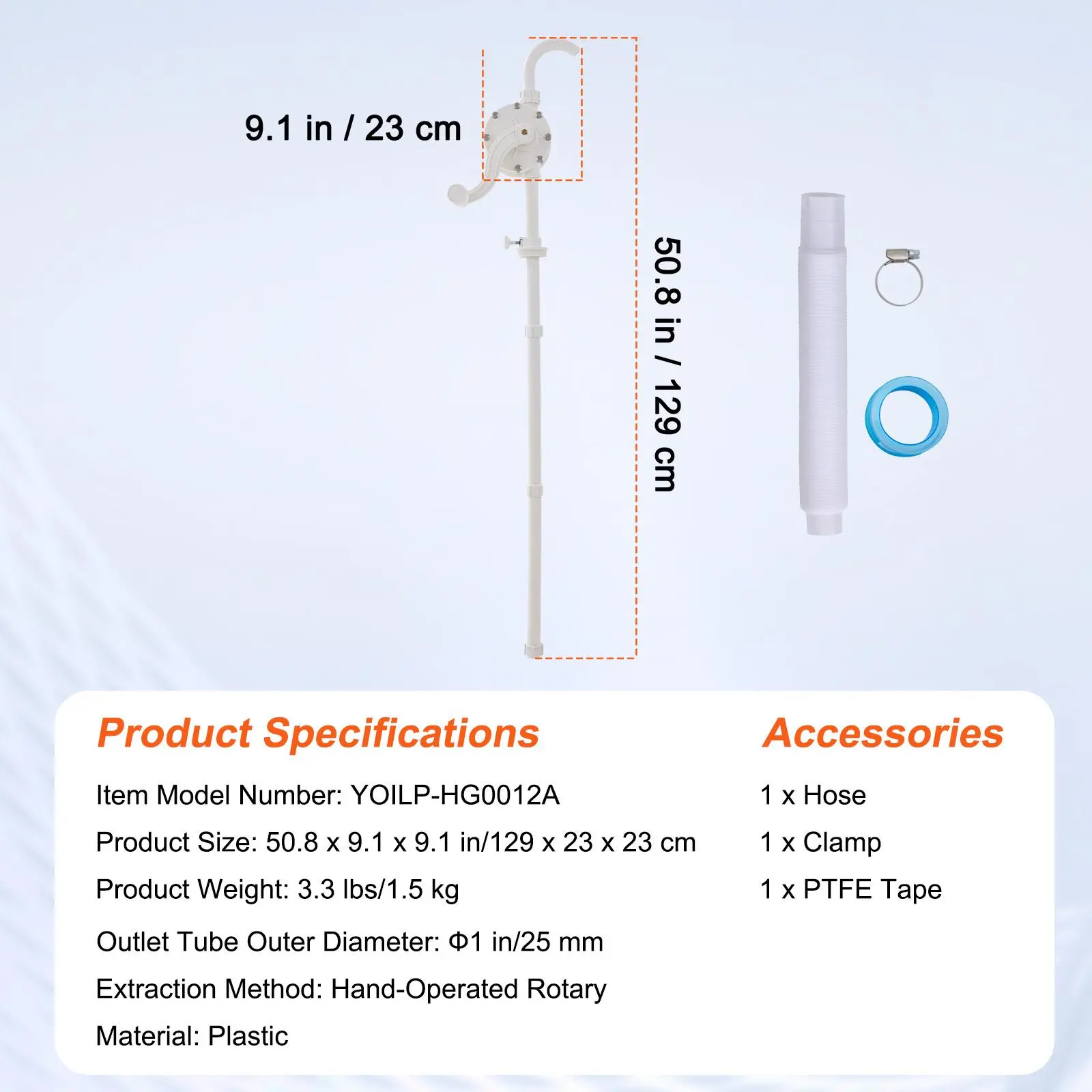 Hand Rotary - 6.5 GPM - White