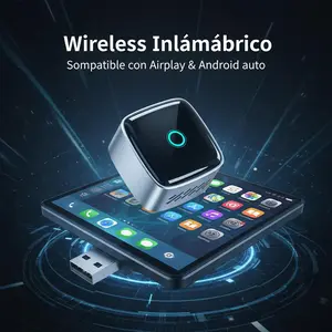 CarPlay inalámbrico 2 en 1  Apple  y Android Auto para navegación y entretenimiento inteligentes sin problemas, adaptador inalámbrico CarPlay de versión actualizada para pantalla portátil en el coche .Se puede llamar Car Video Players Car Monitor
